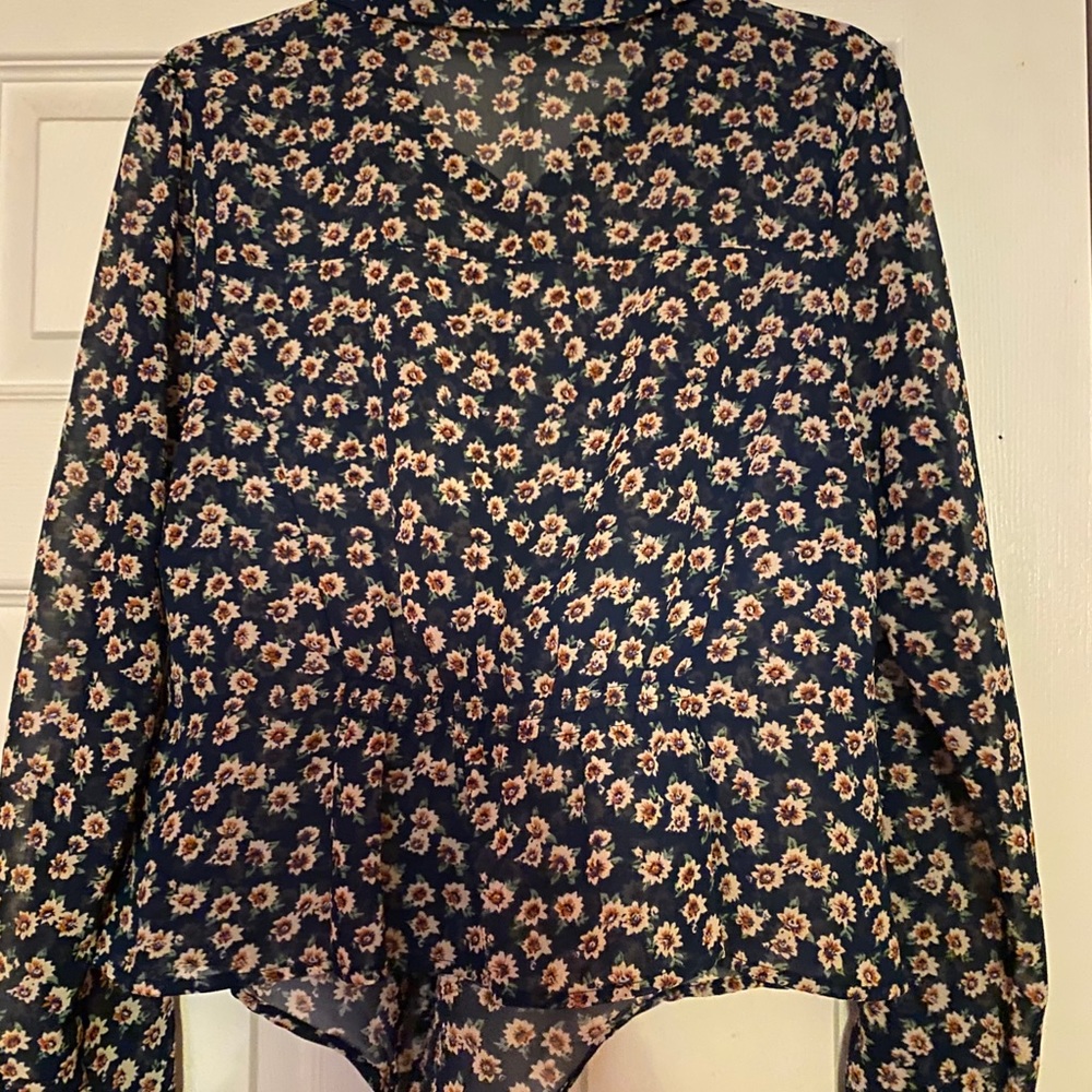 Button Down Women’s Sheer Top